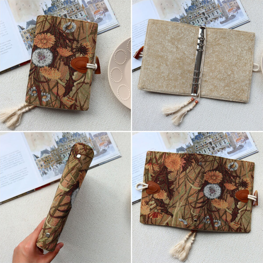 A5 Fabric Covered Fall Style Bullet Journal A6 Book Cover