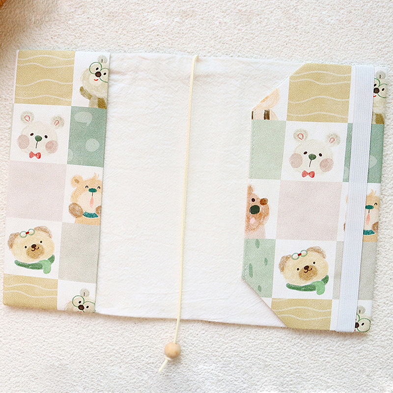 かわいい布製ブックカバー｜A5/A6対応ほぼ日カバー｜動物柄アート手帳・バインダー｜手帳・読書好きへのギフトにぴったり