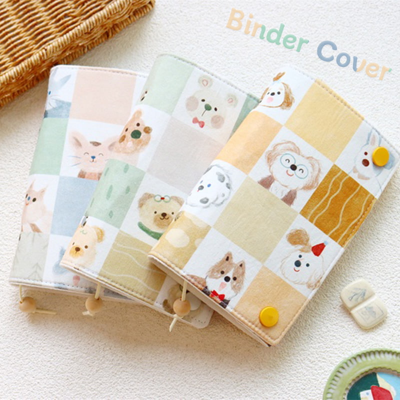 かわいい布製ブックカバー｜A5/A6対応ほぼ日カバー｜動物柄アート手帳・バインダー｜手帳・読書好きへのギフトにぴったり