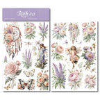 Fairy & Dreamcatcher Rub-On Stickers | Floral DIY Transfer Stickers