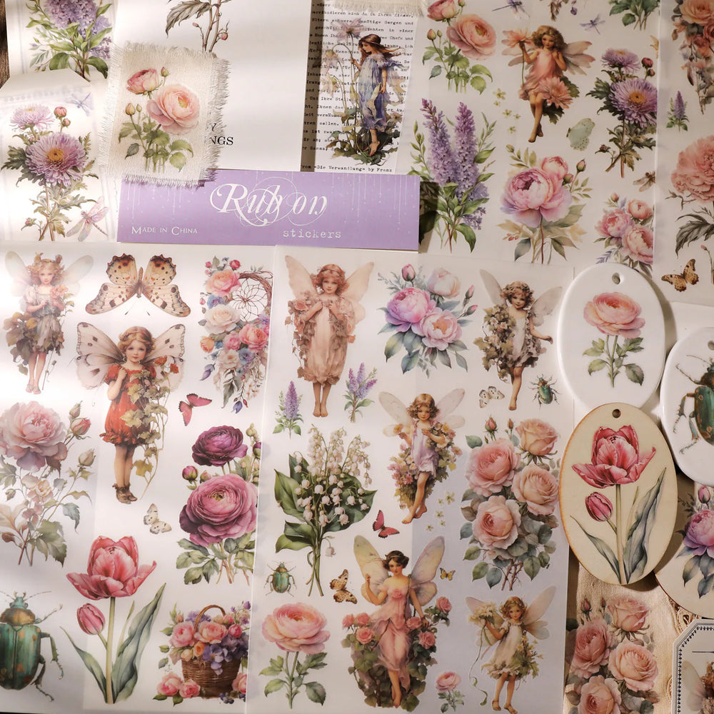 Feen- und Traumfänger-Aufkleber zum Aufkleben | Florale DIY-Transferaufkleber