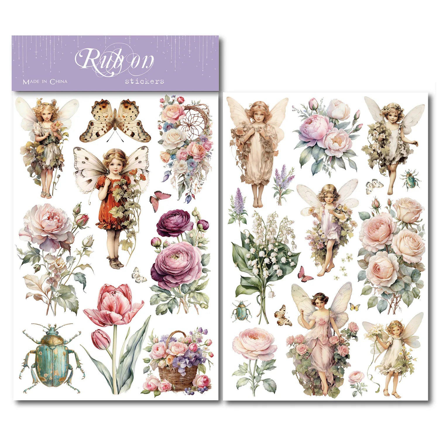 Fairy & Dreamcatcher Rub-On Stickers | Floral DIY Transfer Stickers