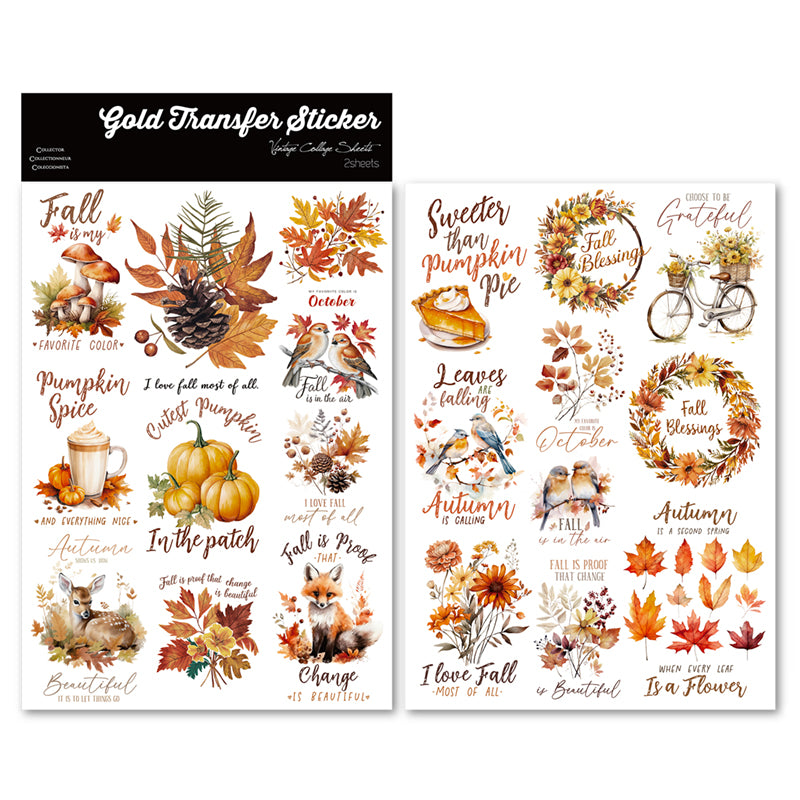 Fall Vibes Transfer Stickers