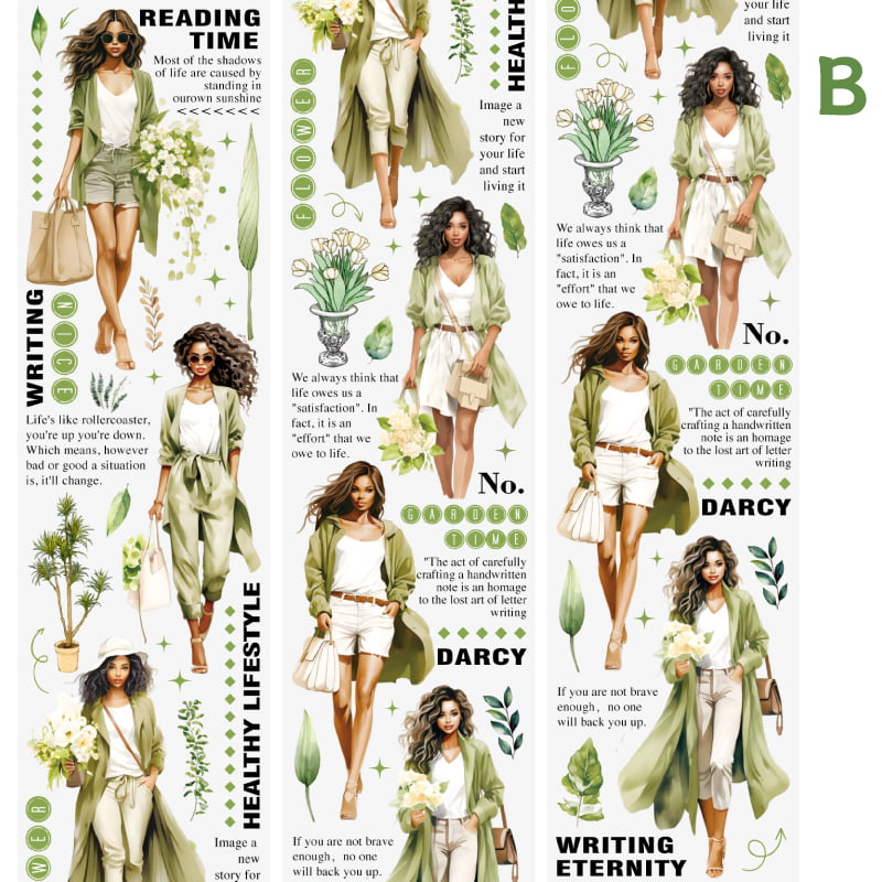 Ruban adhésif PET bohème chic pour journaux et agendas