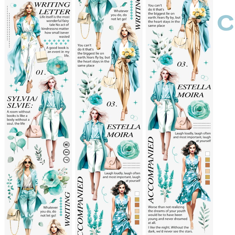 Ruban adhésif PET bohème chic pour journaux et agendas