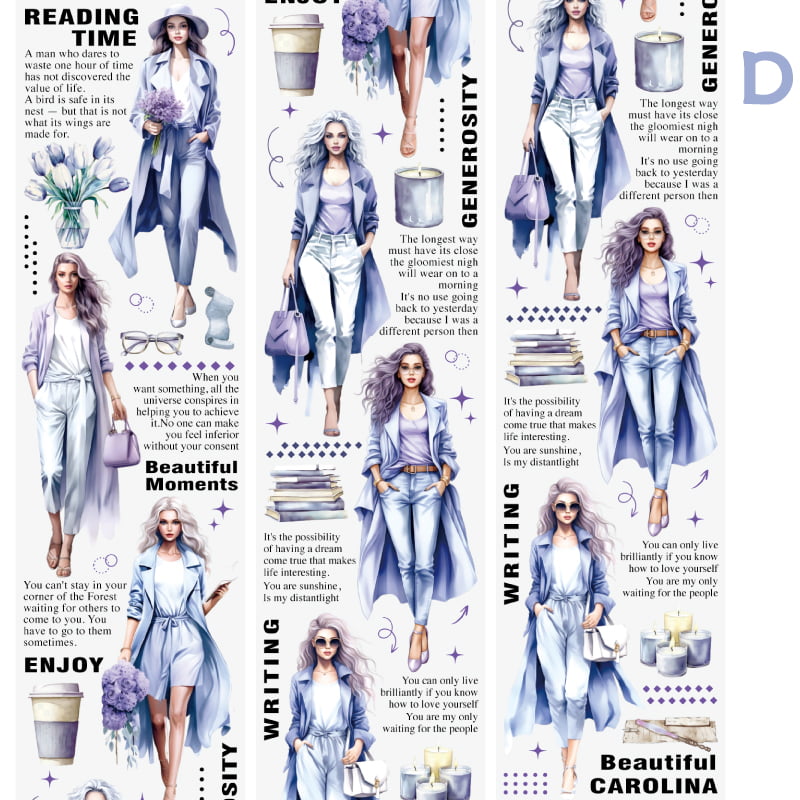 Ruban adhésif PET bohème chic pour journaux et agendas