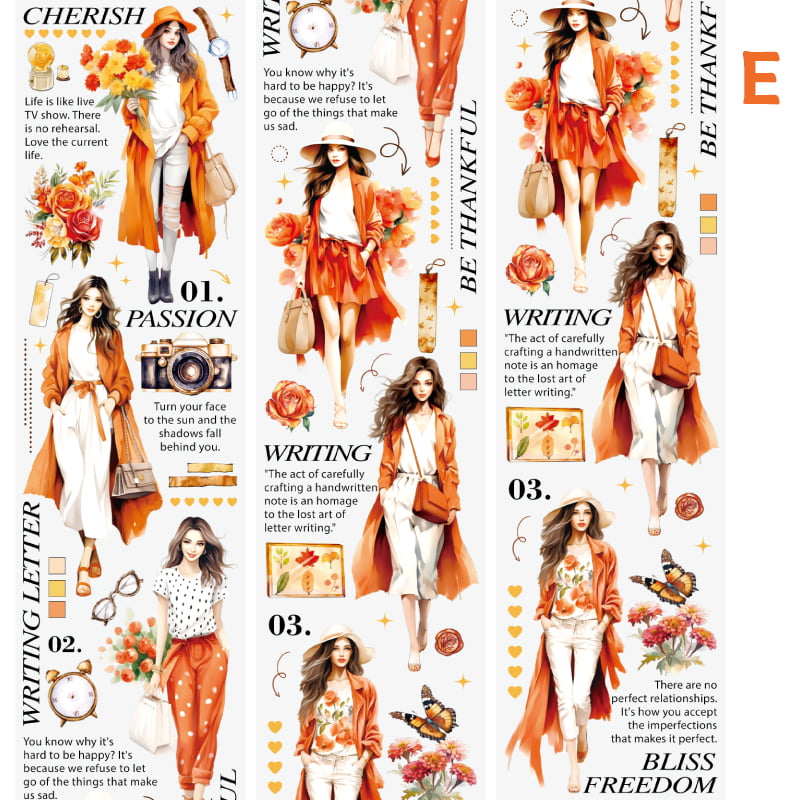 Ruban adhésif PET bohème chic pour journaux et agendas