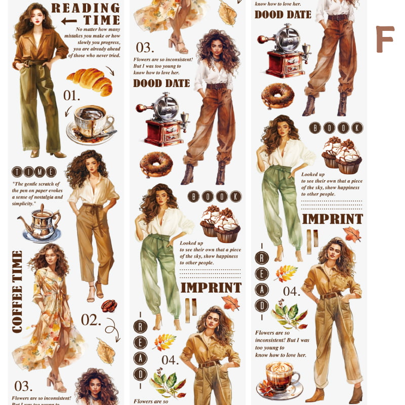 Ruban adhésif PET bohème chic pour journaux et agendas