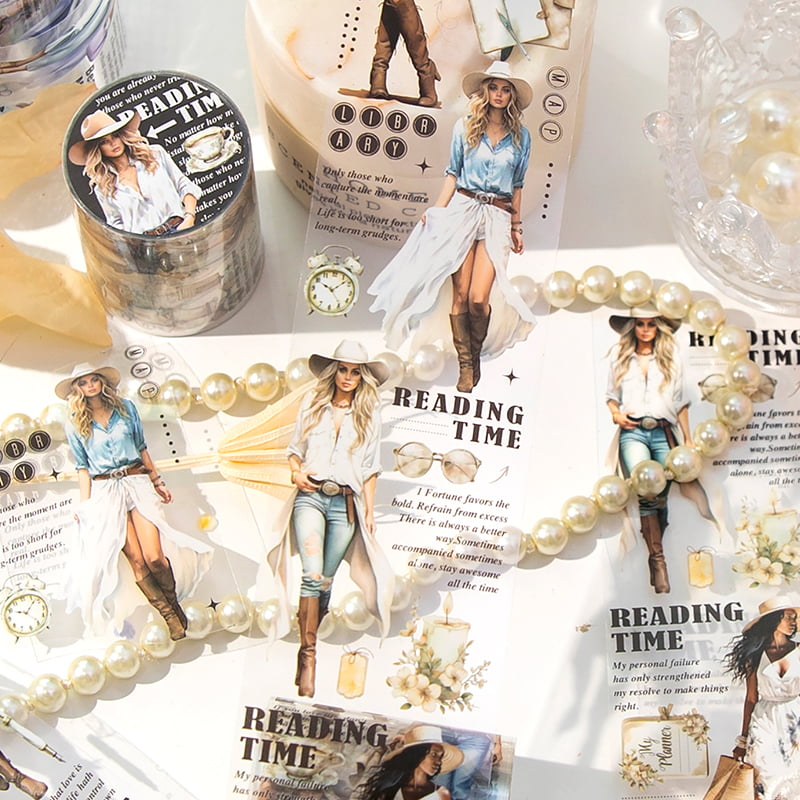 Ruban adhésif PET bohème chic pour journaux et agendas