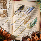 Elegant Feather Metal Bookmark – Perfect Gift for Book Lovers & New Year