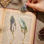 Elegant Feather Metal Bookmark – Perfect Gift for Book Lovers & New Year