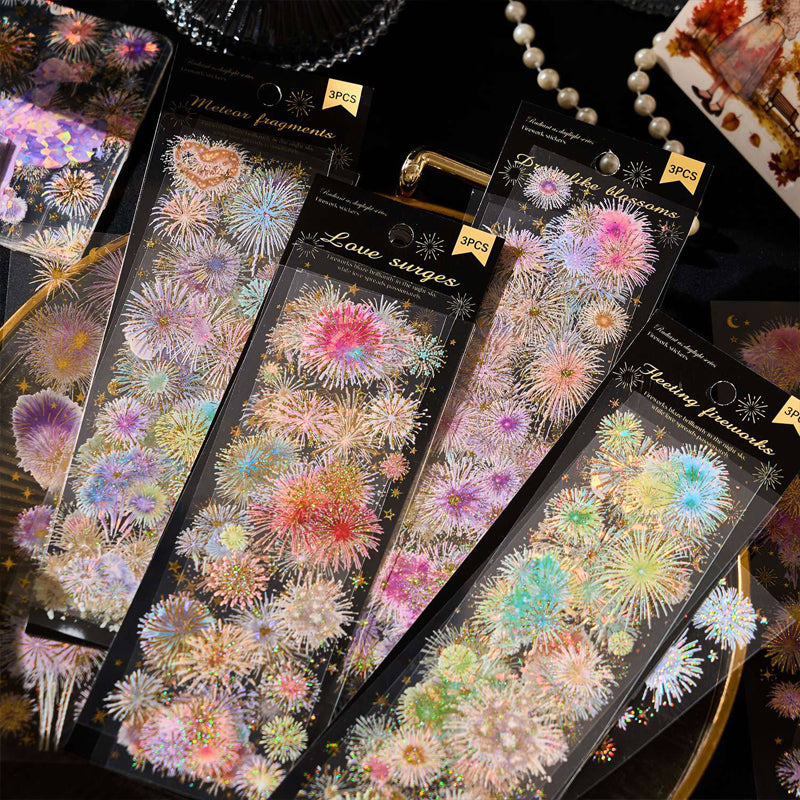 Firework Burst PET Stickers