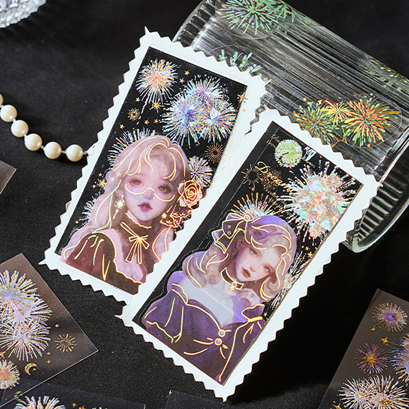 Firework Burst PET Stickers