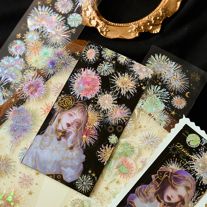 Firework Burst PET Stickers
