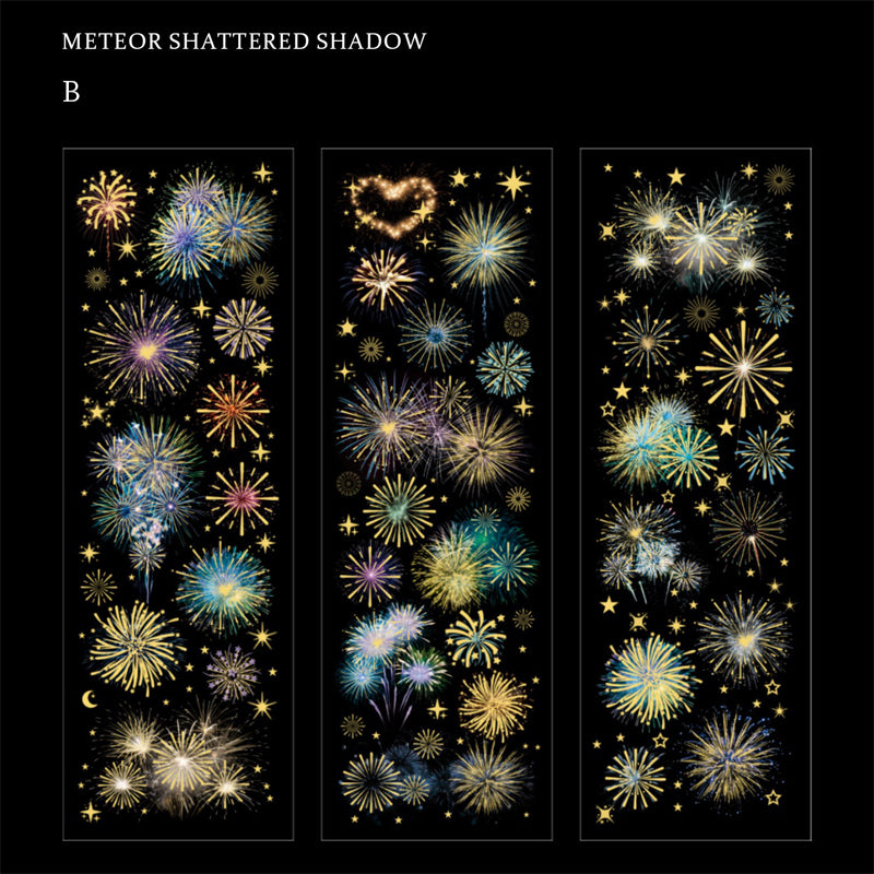 Firework Burst PET Stickers