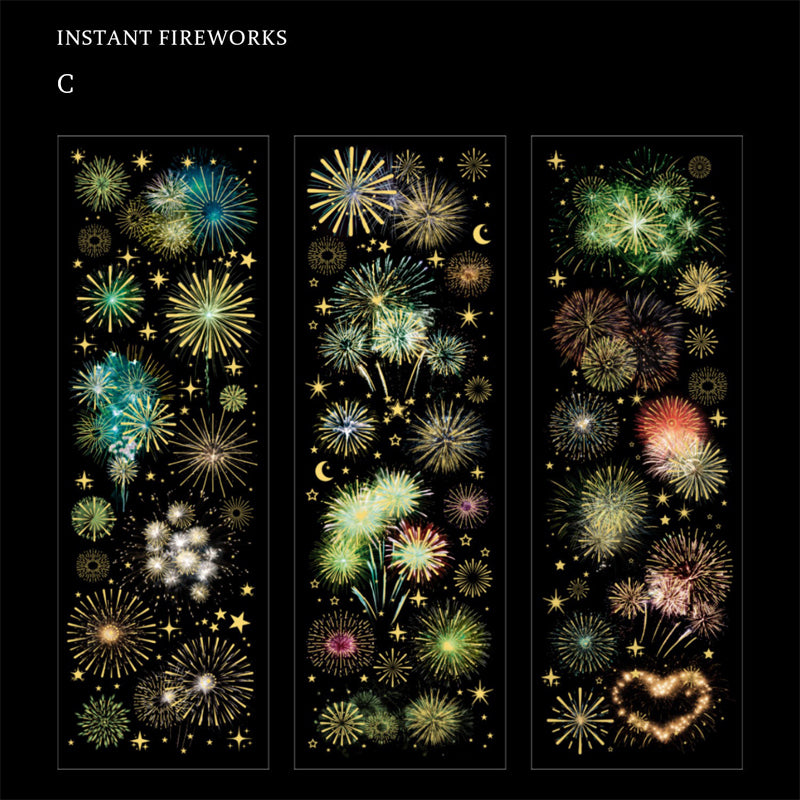 Firework Burst PET Stickers