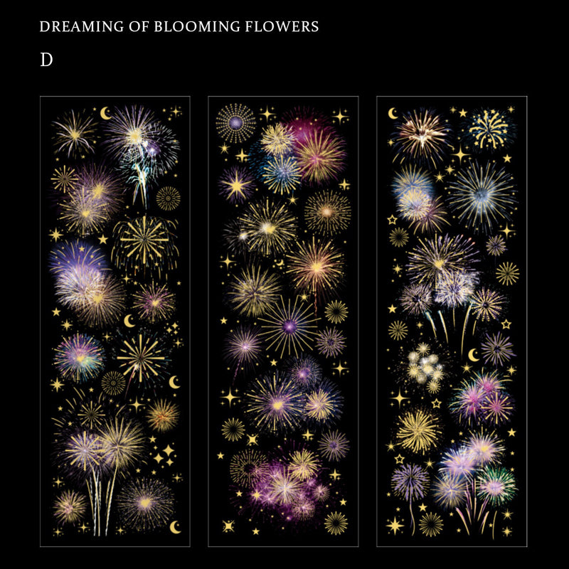 Firework Burst PET Stickers