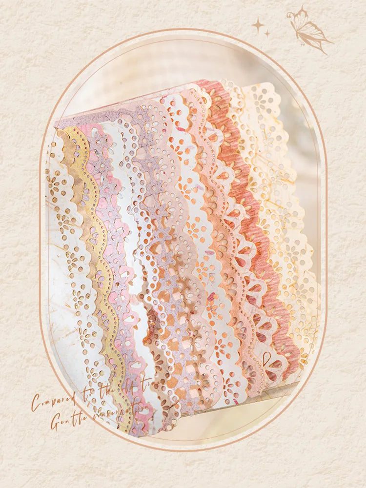 Papier décoratif floral pour scrapbooking | Papier dentelle découpé au laser M5