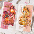 Autocollant lumineux en forme de coquille PET pour lanternes florales