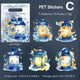 Floral Lanterns PET Shell Light Sticker