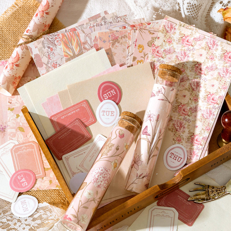 Floral Scrapbook Paper Set – For Junk Journals & Scrapbooking