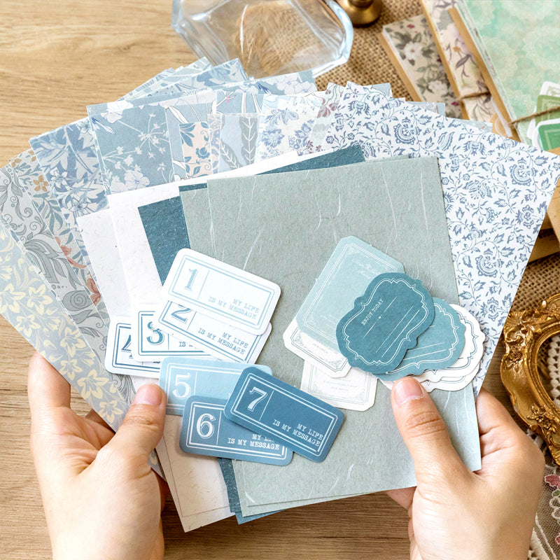 Lot de Papier Scrapbooking Floral Vintage – pour Junk Journal & Loisirs Créatifs
