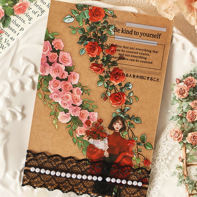 Stickers Éphémères Fleurs Grimpantes pour Scrapbooking