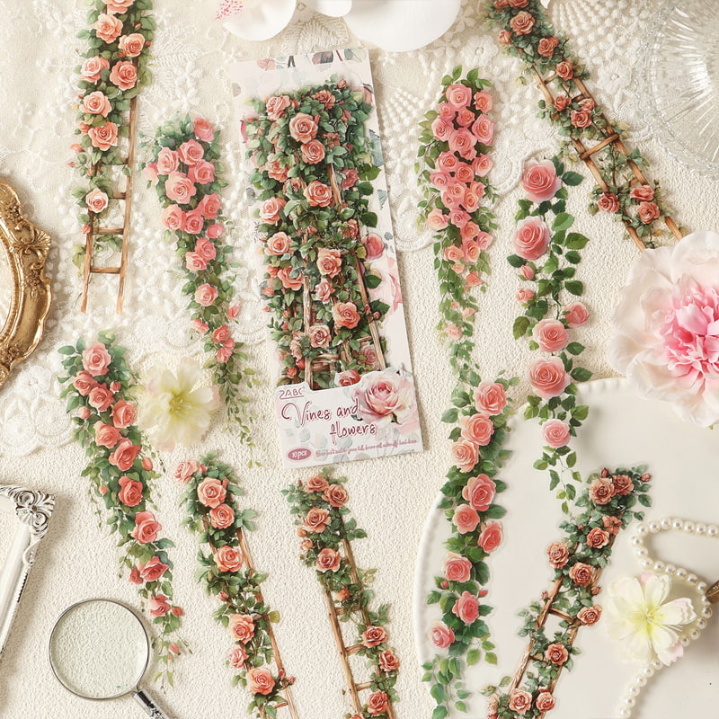 Floral Vine Stickers Ephemera For Scrapbooking