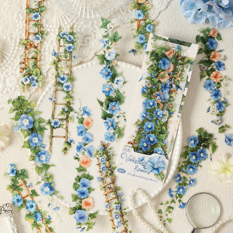 Stickers Éphémères Fleurs Grimpantes pour Scrapbooking