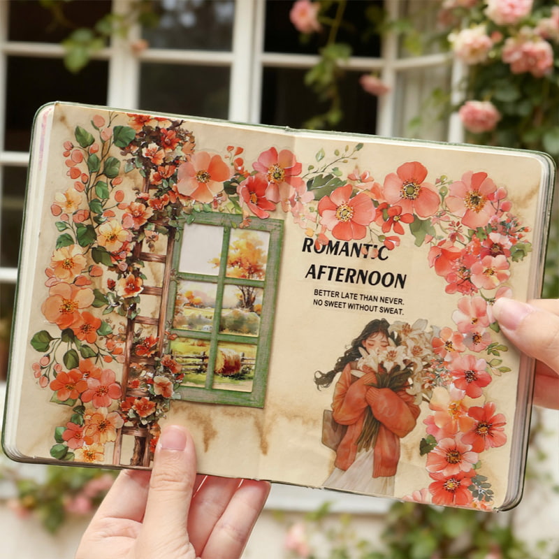 Stickers Éphémères Fleurs Grimpantes pour Scrapbooking