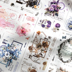 Autocollants Washi à motifs floraux découpés | Kit de journaling et collage botanique vintage