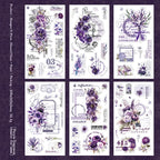 Autocollants Washi à motifs floraux découpés | Kit de journaling et collage botanique vintage
