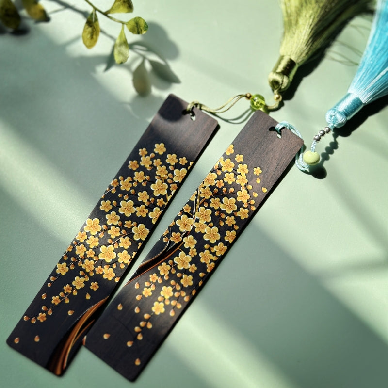 Floral Wooden Bookmarks