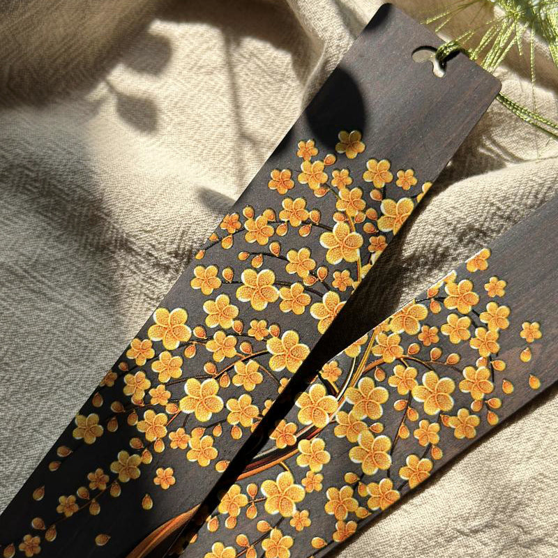 Floral Wooden Bookmarks