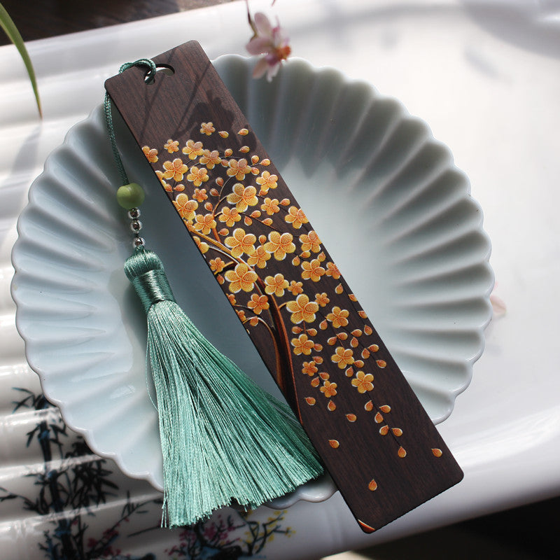 Floral Wooden Bookmarks