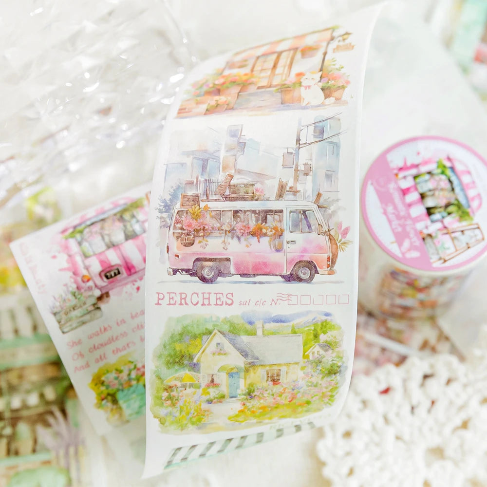 Flower & Cute Girls Washi Tape Set