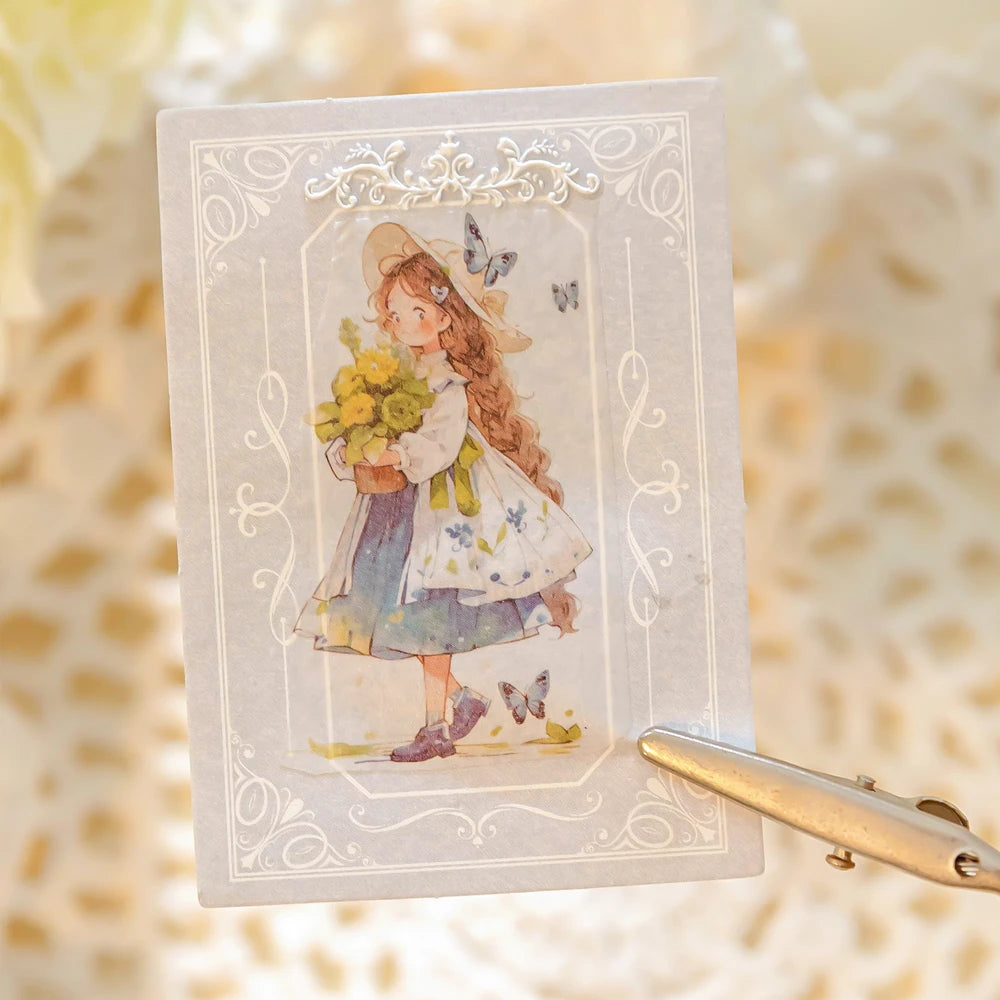 Flower & Cute Girls Washi Tape Set