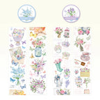 Ensemble de rubans adhésifs décoratifs à fleurs et mignonnes pour filles