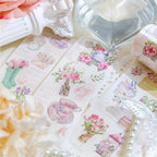 Ensemble de rubans adhésifs décoratifs à fleurs et mignonnes pour filles