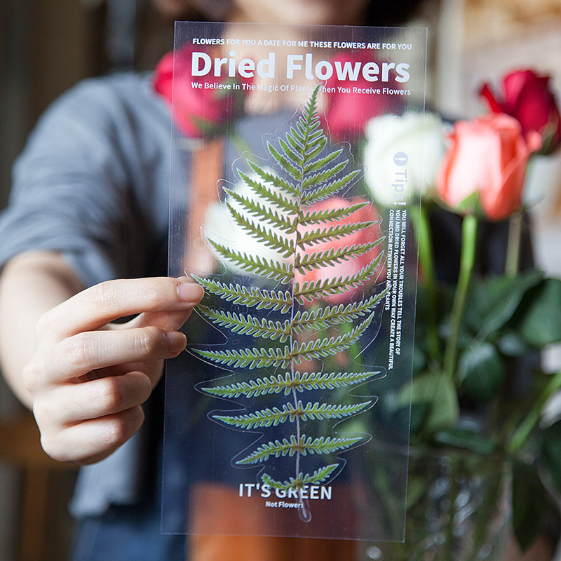 Pack d'autocollants pour journal intime en PET à motif de fleurs