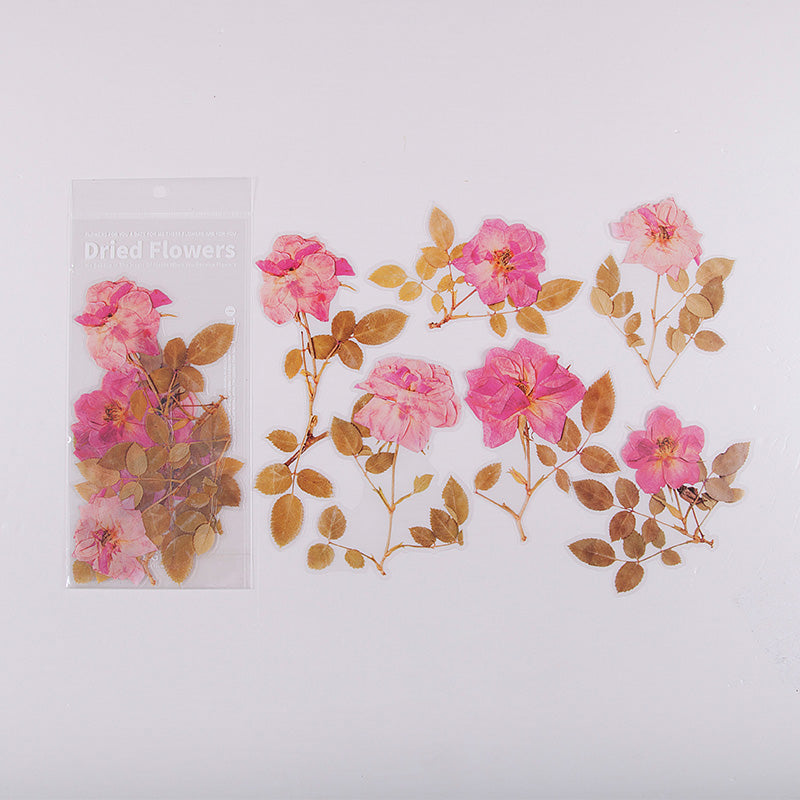 Pack d'autocollants pour journal intime en PET à motif de fleurs