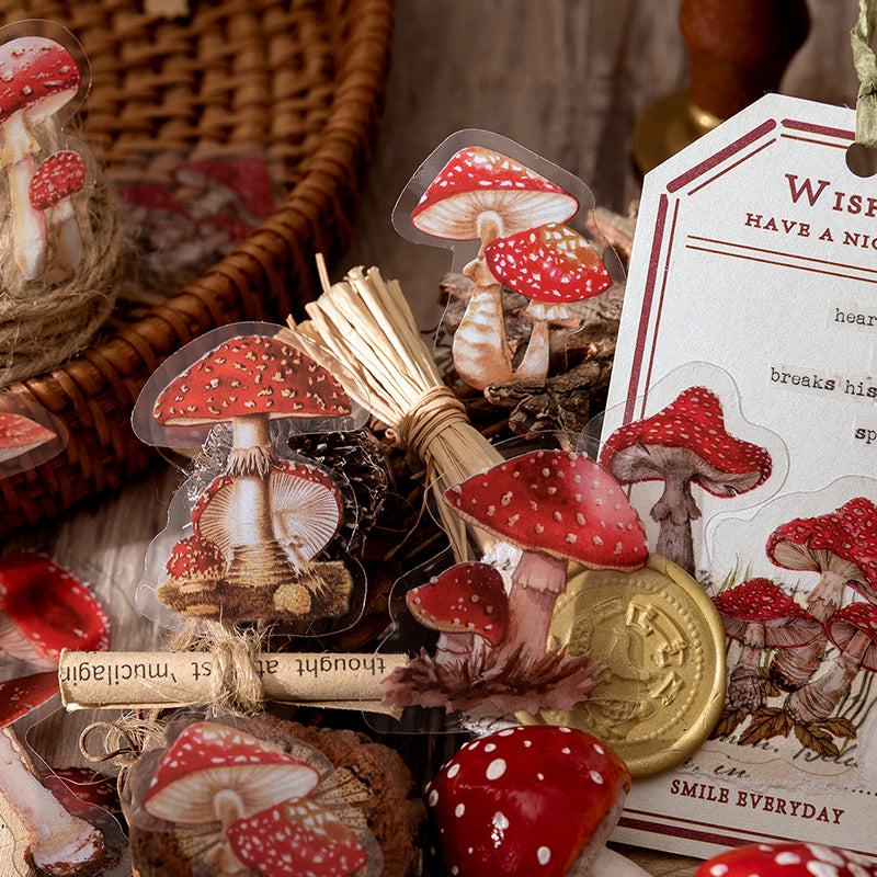 Autocollant transparent en PET à motif floral