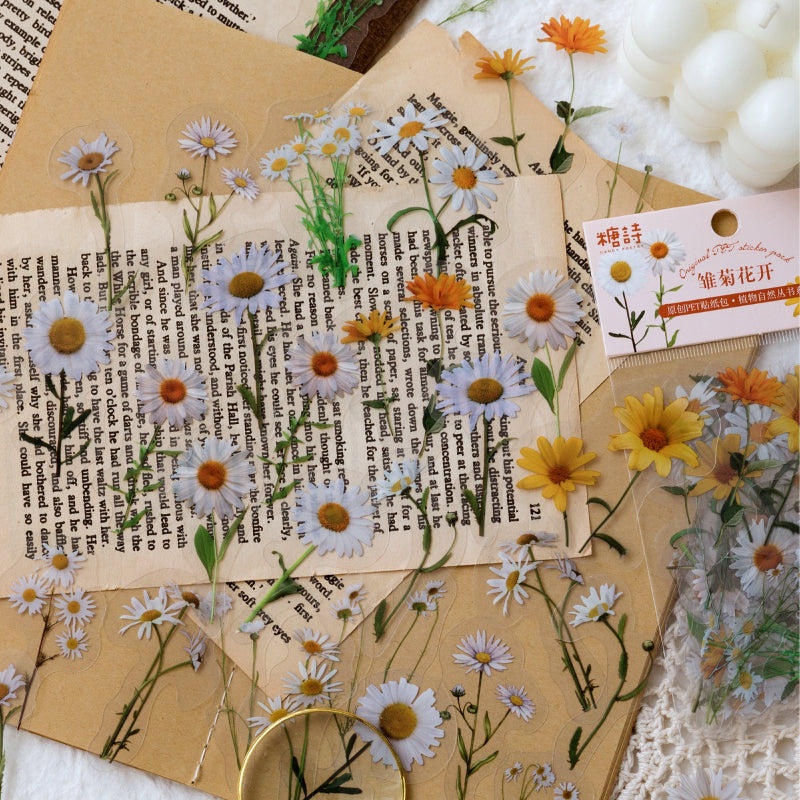 Blumen PET Sticker Transparent Sticker