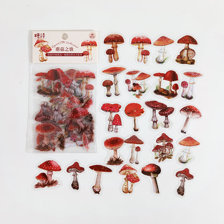 Flower PET Sticker Transparent Sticker