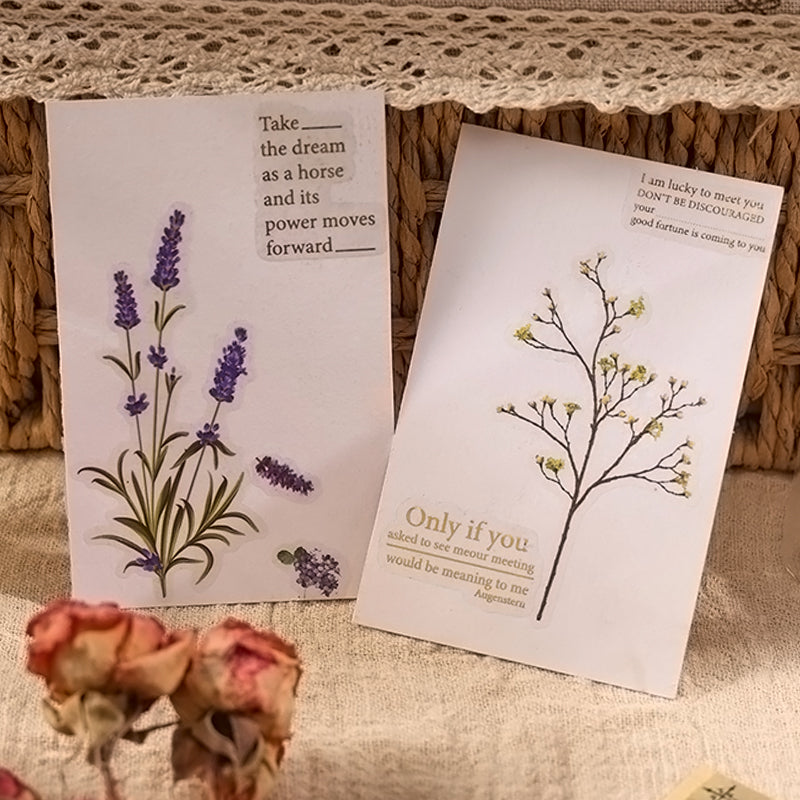 Daisy Flower Stickers – Natürliche Serie