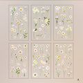 Daisy Flower Stickers – Natürliche Serie