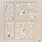 Daisy Flower Stickers – Natürliche Serie