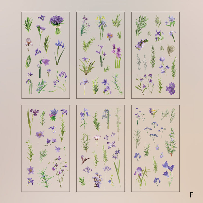 Daisy Flower Stickers – Natürliche Serie