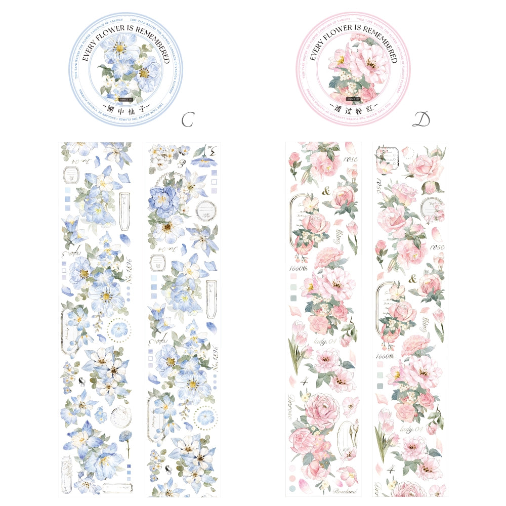 Flower Washi Tape – Scrapbook & Planner Decor