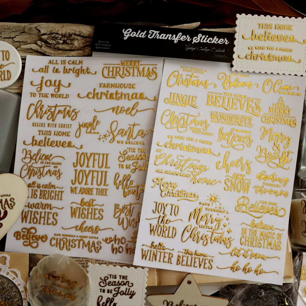 Foil Christmas Transfer Stickers